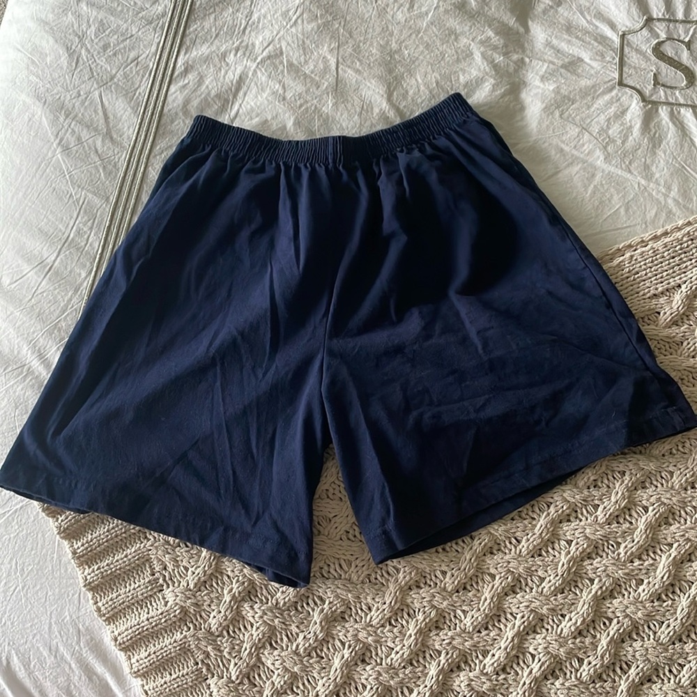 Men’s Basic Editions Cotton Lounge Shorts Bundle Size Medium Navy and Gray - Picture 2 of 9
